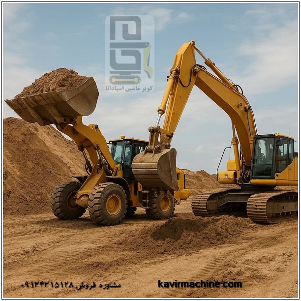 مقایسه بیل مکانیکی با لودر تفاوت لودر با بیل مکانیکی